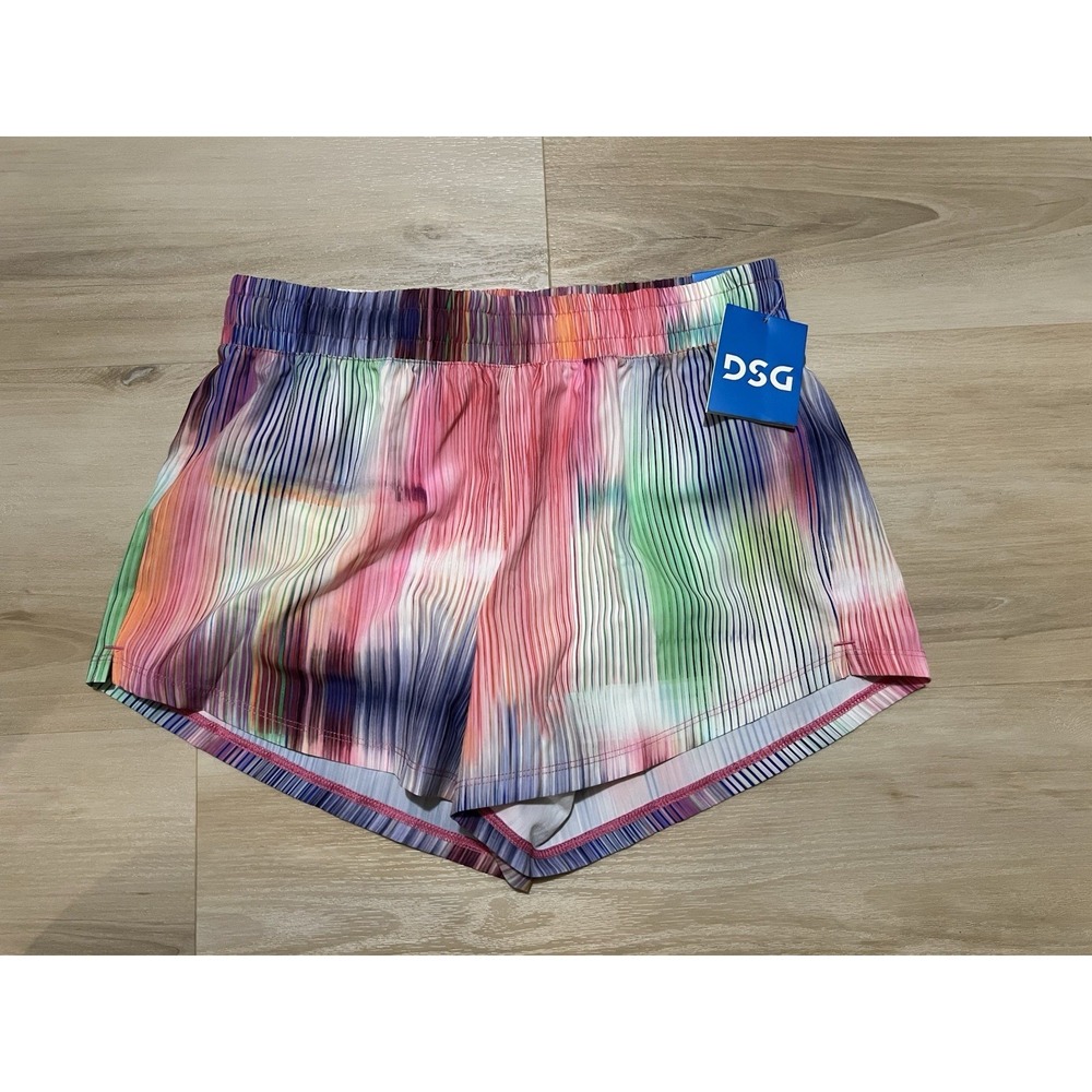 NWT DSG Shorts Girls XL Prismatic Mid-Rise Stride Built in Brief Pink